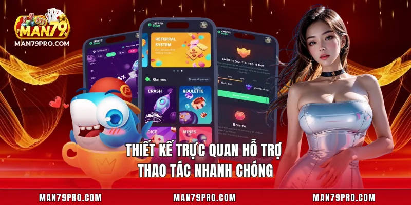 Thiết kế trực quan hỗ trợ thao tác nhanh chóng